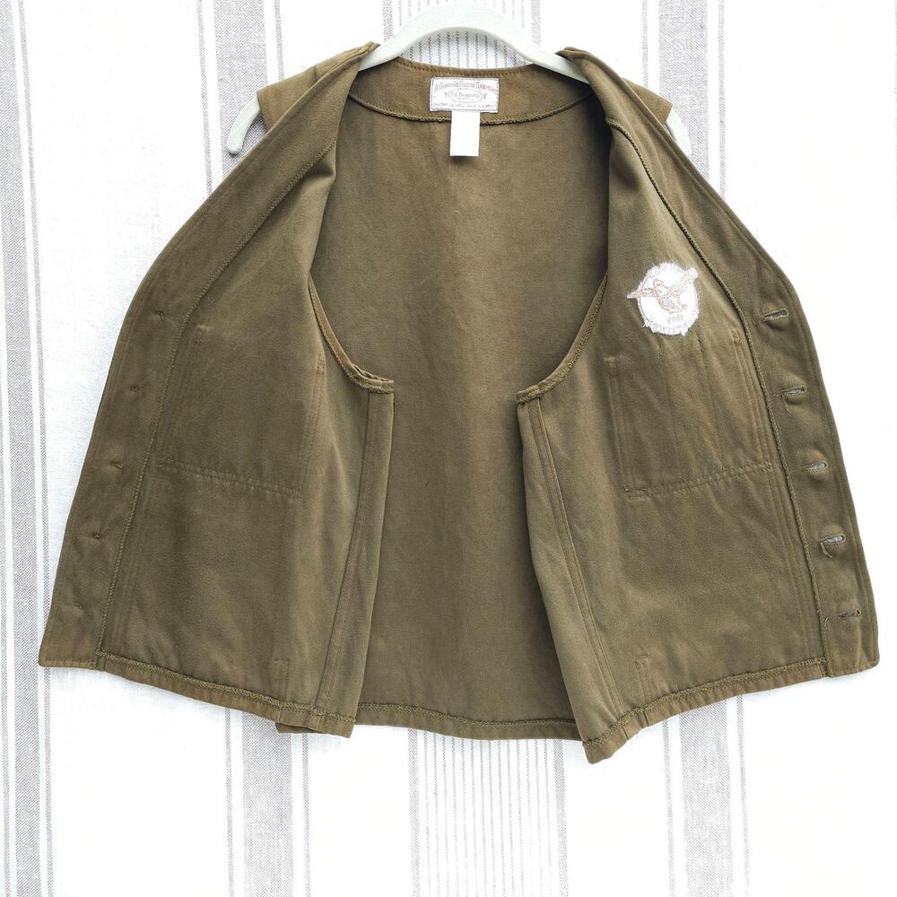Filson Moleskin Cruiser Vest Mens 40 Style 820 Olive Brushed Cotton Duck Hunting - Picture 5 of 15
